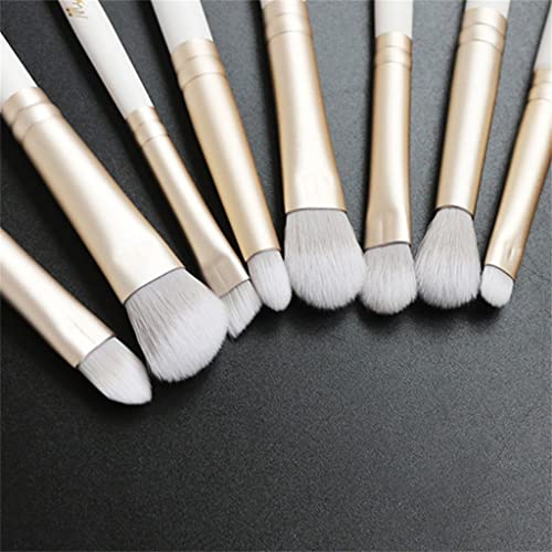DOBA Beyaz 12 adet Sentetik Saç Kozmetik Fırçalar Setfoundation & allık Pudra Yüz Göz-kozmetik Araçları ve kalemler