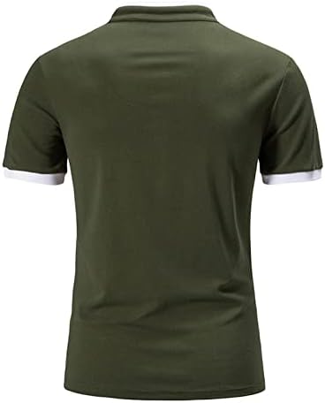 ZDFER polo gömlekler Erkekler için, Kısa Kollu Golf Gömlek Yaz Rahat Baskı spor tişört Pamuk Slim Fit Yaka Yaka Tops