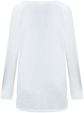 Yaz Sonbahar Uzun Kollu Gömlek Kadın 2023 Giyim Pamuk Ekip Boyun Grafik Rahat Gevşek Fit Bluz Gömlek Bayanlar için