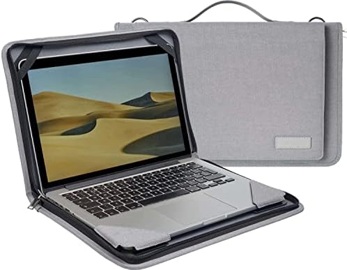 Broonel Gri Deri Dizüstü Messenger Kılıf-Acer Swift 3 Ultra İnce Dizüstü Bilgisayar | SF314-44 14ile uyumlu