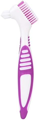 LİZEALUCKY 2 adet Protez Fırça Çift Kafa Diş Fırçaları Sert Protez Temizleme Fırçası Protez Diş Fırçası Temizleme