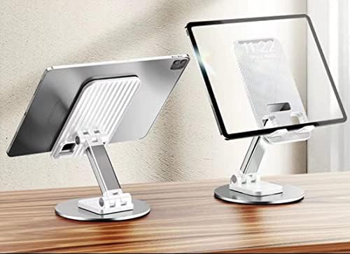 TİLBEA 360 ° Rotasyon Cep tablet telefon masaüstü standı Tablet Canlı Yayın Braketi Beyaz