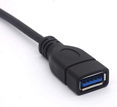 Kısa USB 3.0 Uzatma Kablosu, 90 Derece Sağ Açılı USB Tip A Erkek Kadın Kurşun 5 Gbps Hız Genişletici Kablosu-15 cm