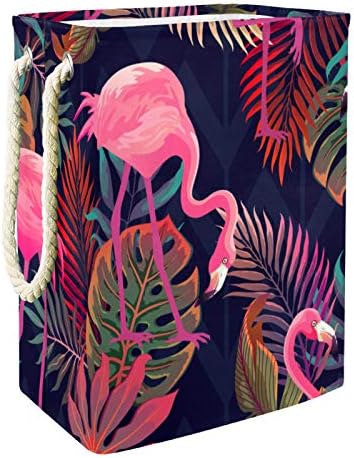 DEYYA Flamingo Palmiye Pembe çamaşır sepetleri Sepet Uzun Boylu Sağlam Katlanabilir Yetişkin Çocuklar için Genç Erkek
