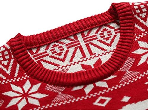 Andongnywell erkek Ren Geyiği Kardan Adam Santa Kar Taneleri Kazak Komik Ren Geyikleri Noel Kazak Tops