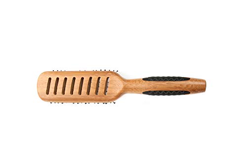 Bas Fırçaları / Stil ve Detangle Saç Fırçası / Profesyonel Sınıf Naylon Pim / Kauçuk Kavrama Halkalı Saf Bambu Sap