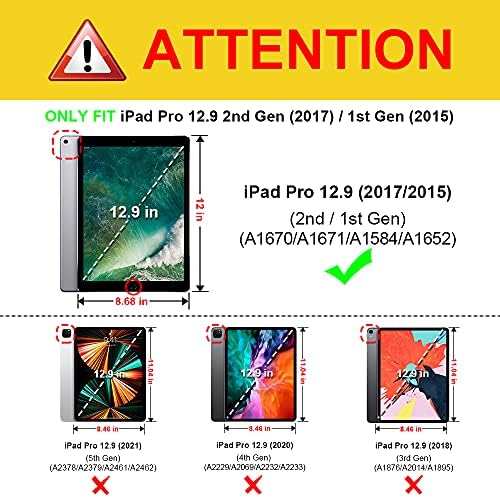 Fintie iPad kılıfı Pro 12.9 (2. Nesil) 2017 / iPad Pro 12.9 (1. Nesil) 2015 - [Bal peteği Serisi] Hafif Kaymaz Çocuk