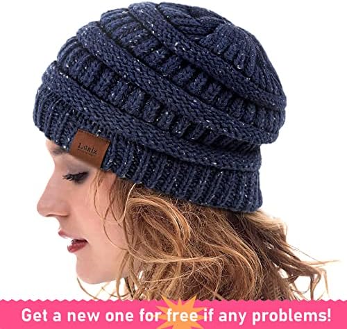 Kış Örme Saten Astarlı Bere Şapka Kadınlar için Hımbıl Kablo Bere İpeksi Yumuşak Yıkanmış Sıcak Şapka