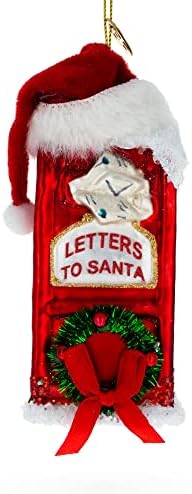 Noel Baba Posta Kutusu Cam Yılbaşı Süsü