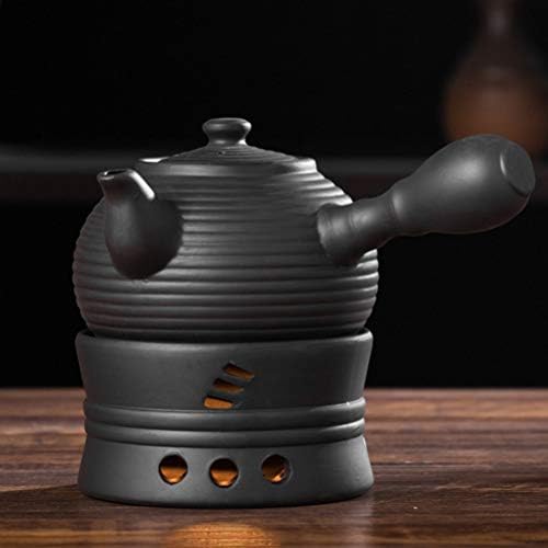 Amosfun demlik mum ısıtıcı seramik çay ısıtıcı çay ısı koruma ayaklı parti süslemeleri ev için