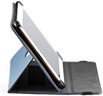 Acer ICONİA A1-830 ile Uyumlu 360 Döner Standlı Navitech Mavi Suni Deri Sert Çanta Kapak