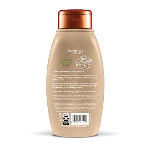 Aveeno Farm - Kolloidal Yulaf Ezmesi ve Badem Sütü içeren Taze Yulaf Sütü Sülfatsız Şampuan, Tüm Saç Tipleri için