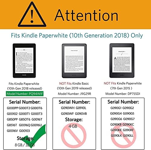 6 için Kindle Paperwhite 10th Gen 2018,Otomatik Uyandırma/Uyku Fonksiyonu ile (Model PQ94WIF) El Kayışı ile-Ultra