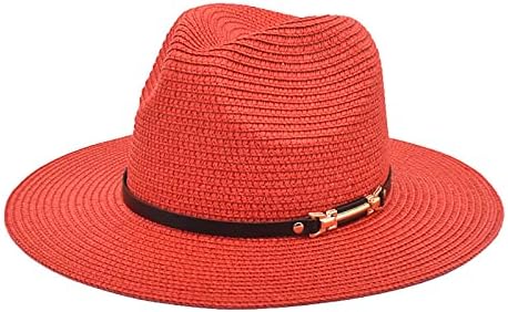 Moda Büyük Ağız Hasır Şapka Panama Caz Şapka Fedora Bayanlar Plaj Seyahat güneş şapkası Balıkçı Şapka Erkek Siyah
