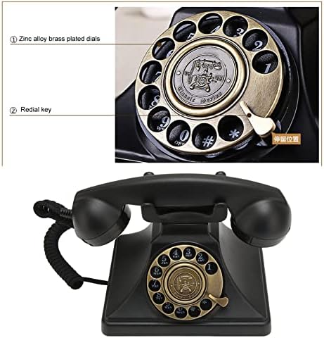 Vintage Telefon, Piramit Taban Antika Ahize Bobin Çinko Alaşımlı Kaplama Bronz Arama Anahtarı, Masaüstü Retro Telefon,