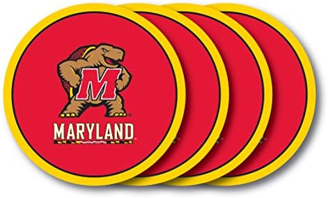 NCAA Maryland Terrapins Vinil bardak altlığı Takımı (4'lü Paket)