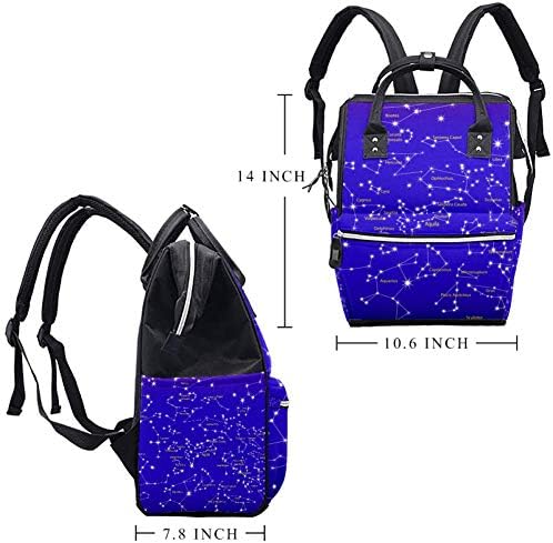 Gece gökyüzü takımyıldızları Zodyak bebek bezi çanta bebek bezi sırt çantası değiştirme çantası