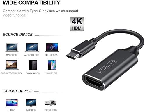 Çalışır VOLT PLUS TECH HDMI 4K USB-C Kiti ile Uyumlu LG 17Z90P-K. ADB9U1 Profesyonel Adaptör Dijital Tam 2160p, 60Hz