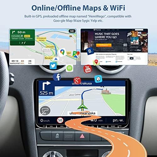 Kablosuz Apple CarPlay ile Android Araba Stereo Radyo VW Passat Jetta Golf SEAT için Android Otomatik, Podofo 9 Dokunmatik