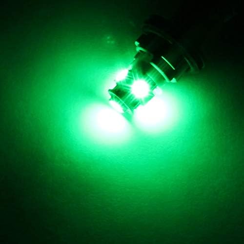 SAWE-T10 kama 5-SMD 5050 LED ampuller W5W 2825 158 192 168 194 (4 adet) (Yeşil)