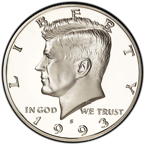 1993'lerin Gümüş Kanıtı Kennedy Yarım Dolar Seçimi Dolaşımsız ABD Darphanesi