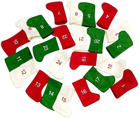 24 ADET Çorap Noel Süslemeleri Dıy Noel Geri Sayım duvar takvimi Hediye Çantası noel hediyesi Kolye Domuz Araba Süsleme