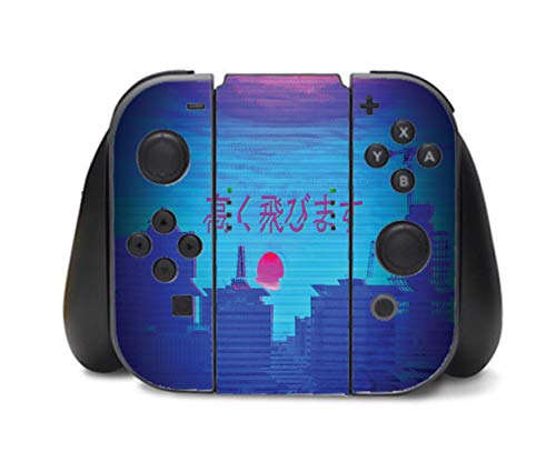 Vaporwave Japon Günbatımı Tasarım Vinil çıkartma Cilt egeek amz Nintendo Anahtarı Denetleyicisi için