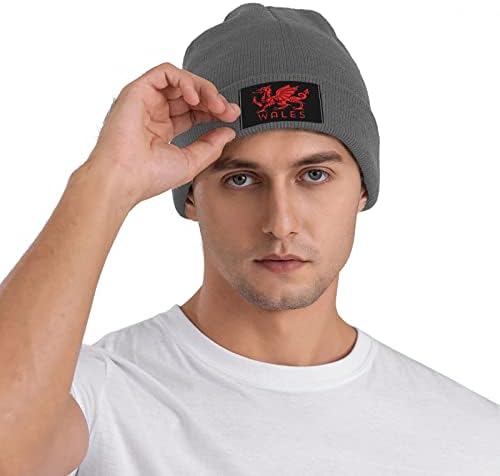 Galce Bayrağı Kırmızı Ejderha Bere Şapka Örgü Şapka Kap Sıcaklık Erkekler Kadınlar için Şapka