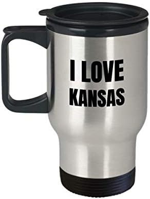 Kansas seyahat kupa komik hediye fikri yenilik Gag kahve çay 14oz paslanmaz çelik seviyorum