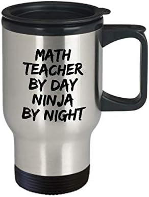 Matematik Öğretmeni Gündüz Ninja Gece Seyahat Kupa Komik Hediye Fikri Yenilik Gag Kahve Çay 14oz Paslanmaz Çelik