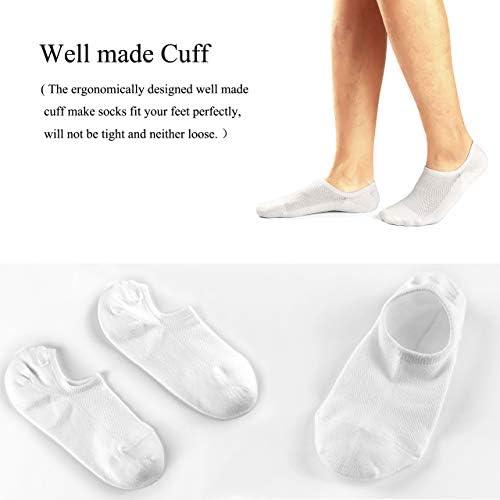 No Show Çorap Düşük Kesim Ayak Bileği Çorap 6-8 Paket Rahat Pamuklu Çorap Erkekler ve Kadınlar için
