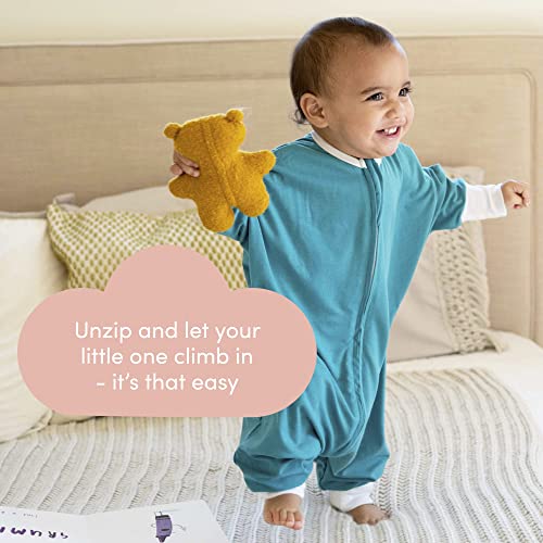 Uyuyan Bebek Uçan Sincap Pijamaları-Bebekler için Kaymaz Manşetli Giyilebilir Battaniye/Uyku Tulumu - Teal - 2-3T