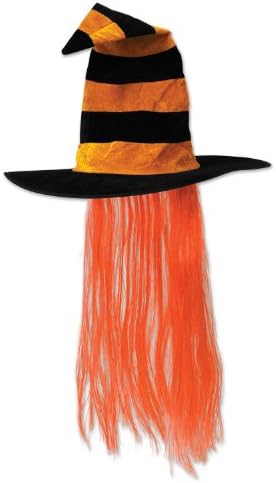 Beistle 00713-O Saçlı Cadı Şapkası