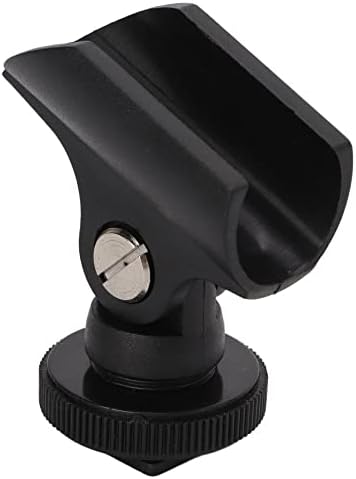 Plastik Mikrofon Klip Tutucu ile Sıcak Ayakkabı Dağı ve 1/4 İnç Vida Deliği DSLR kameralar için Ideal mikrofon standı