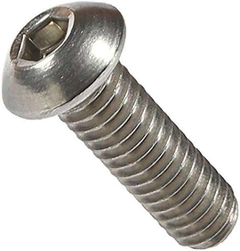 Soket Düğme Başlı Vida, DIN 7380, M5-0,8 x 12 mm, Paslanmaz Çelik A2-70, Altıgen Soket (Miktar: 5000) Kaba Dişli,