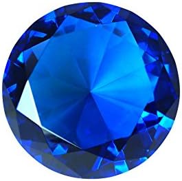 Tripact Inc 100mm Safir Mavi Kristal Elmas Mücevher Cam Kağıt Ağırlığı