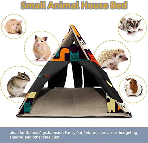 Kobay Evi Yatak, Tavşan Büyük Hideout, Küçük Hayvanlar Yuva Hamster Kafesi Habitatları Renkli Sevimli Kediler Desen
