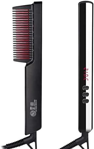 ZLXDP çok fonksiyonlu saç düzleştirici fırça iyonik sakal düzleştirici seramik sıcak ısıtma tarak elektrikli sakal