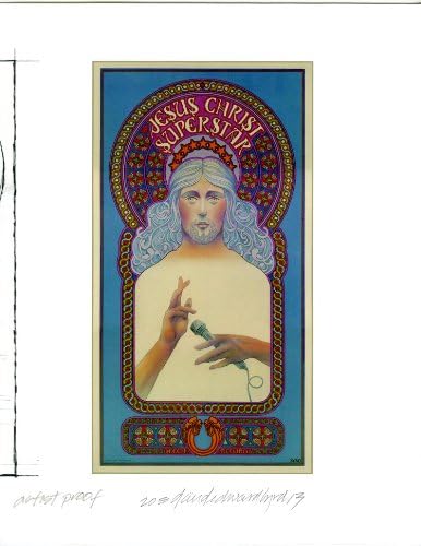 İsa Mesih Superstar 1971 Poster Baskı + Konsept Kroki İmzalı David Byrd