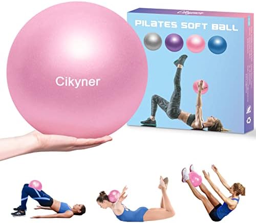Cıkyner Yumuşak Pilates Topu, Küçük Egzersiz Topu 23-25 cm Mini jimnastik topu ile Şişme Saman, Pilates için Uygun,