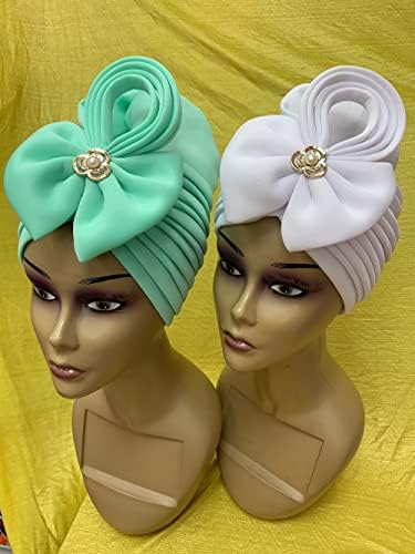 Kadın Hicap Türban Kıvrımlar şapka Bayanlar saç aksesuarları Müslüman Eşarp Şapka Güzel Afrika Headtie Zaten Yapılmış