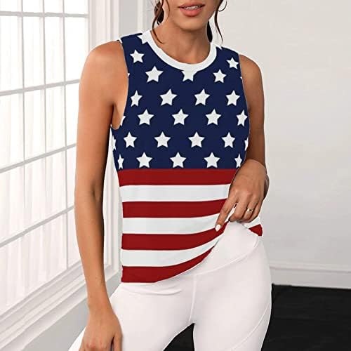 c0lt0ps 2023 kadın 4th Temmuz Tankı Üstleri Yıldız Çizgili Bayrak T-Shirt Bağımsızlık Günü Üst Yaz Kısa / Kolsuz