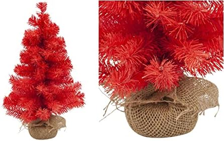 Doğal Jüt Tabanlı Noel Dekorasyonunda 17.5 Scarlett Kızılçam Ağacı - cc