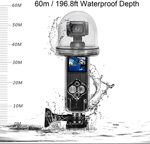 Su geçirmez muhafaza için Osmo Cep, 60m / 197ft Su Geçirmez Sualtı Dalış Kabuk, Sörf, Dalış, Yüzme