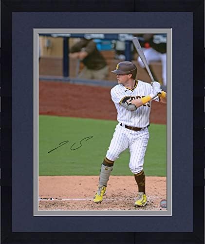 Çerçeveli Jake Cronenworth San Diego Padres İmzalı 16 x 20 İsabet Fotoğrafı - İmzalı MLB Fotoğrafları
