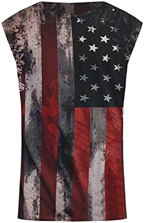 2023 Yeni erkek Casual Tank Tops Amerikan Bayrağı Baskı Kolsuz Kas Vatansever Tees Serin Egzersiz T Shirt Orta