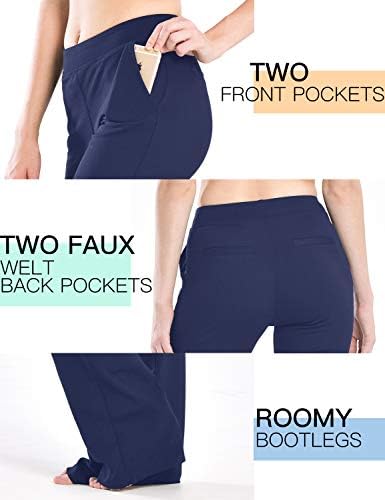 İş için Safort Kadınlar 28 30 32 34 Inseam Düzenli Uzun Bootcut Yoga Elbise Pantolon