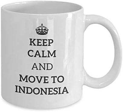 Sakin ol ve Endonezya'ya Git Çay bardağı Gezgin İş Arkadaşı Arkadaş Hediye Ülke Seyahat Kupa Mevcut