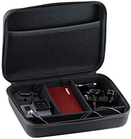 Navitech Siyah Ağır Sağlam Eylem Kamera sert çanta / Kapak ile Uyumlu Vivitar DVR785HD-BLU 5MP / Vivitar DVR995WHD-GRP-IT