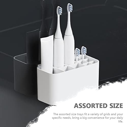 Banyo için Sağlıklı Diş Fırçası Tutucuları-6 Diş Fırçası Yuvası, 4 Elektrikli Diş Fırçası Yuvası ve 1 Diş Macunu